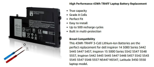 TRHFF Battery for Dell Inspiron 15 5547 5548 5557 Latitude 3550 3450 0PD19
